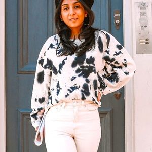 Zara Tie-Dye Long Sleeve Top - Size L